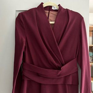 The Fold Belleville Top Sculpt Stretch Crepe Deep Purple Great Condition